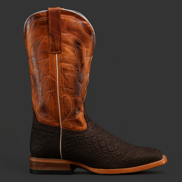 Matte Chocolate Brown Python – Square Toe - Image 2