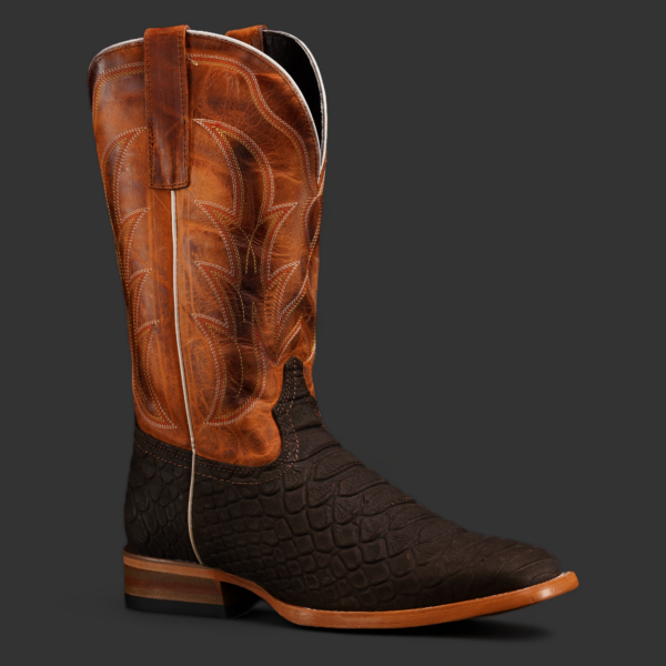 Matte Chocolate Brown Python – Square Toe