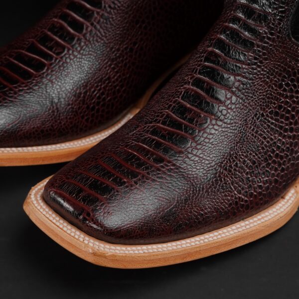 Black Cherry Ostrich Leg – Square Toe - Image 2