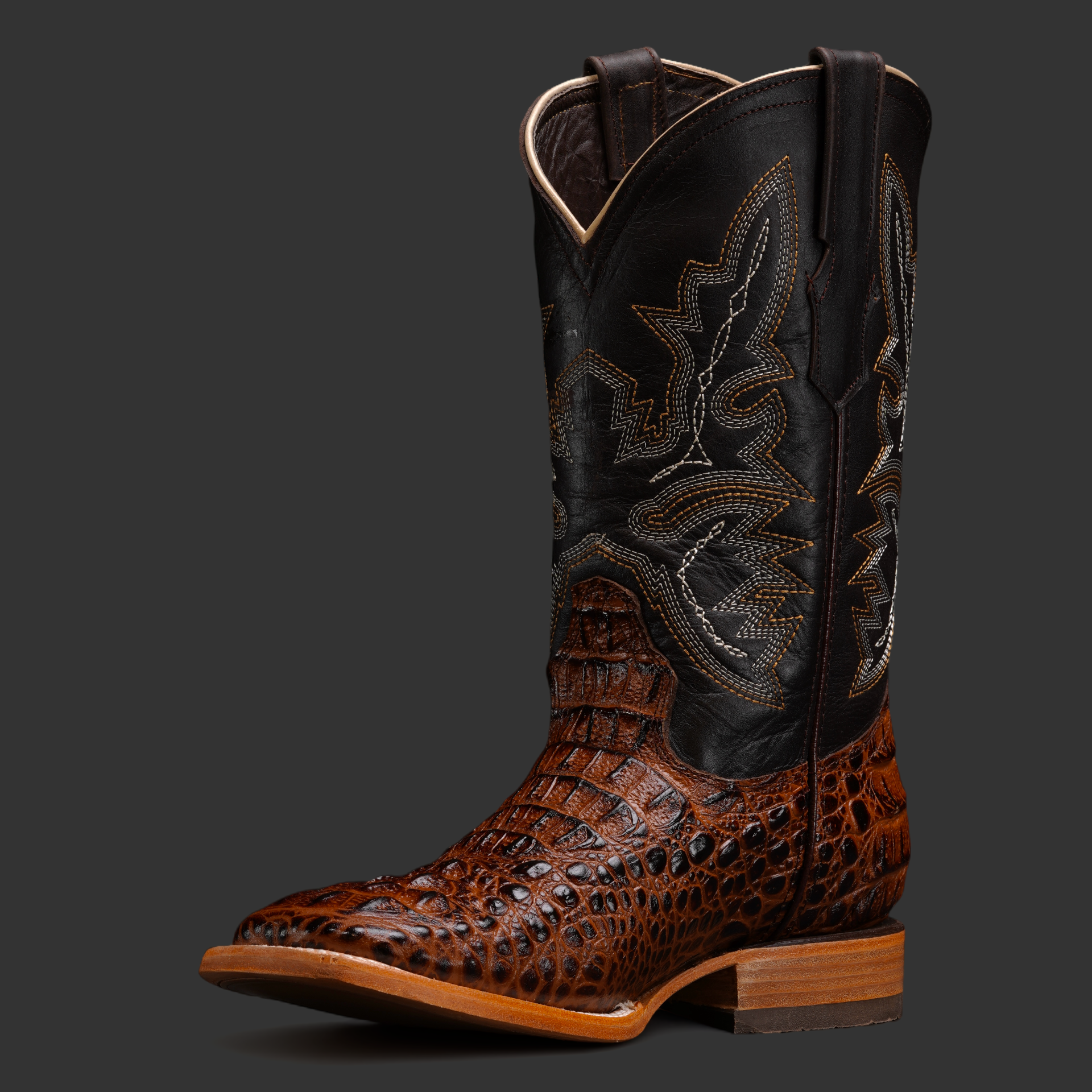 Cognac Caiman Neck – Square Toe - Image 2