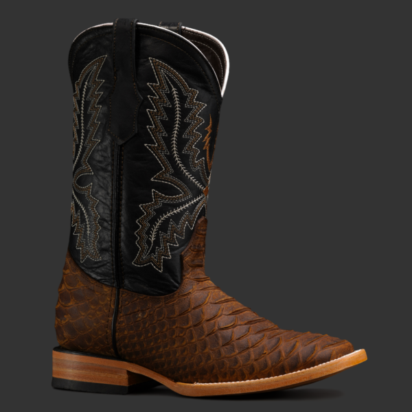Matte Honey Python – Square Toe
