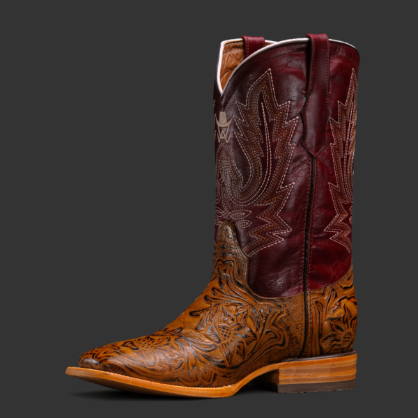 Honey Hand Tooled – Square Toe - Image 2