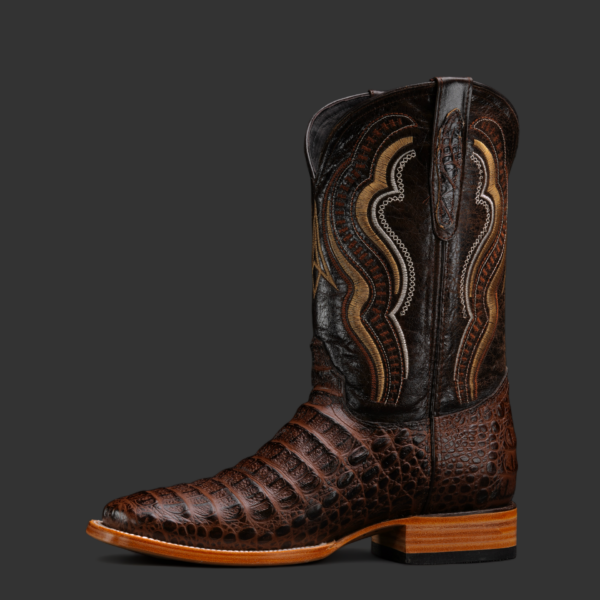 Brown Caiman Horn Back – Square Toe - Image 2