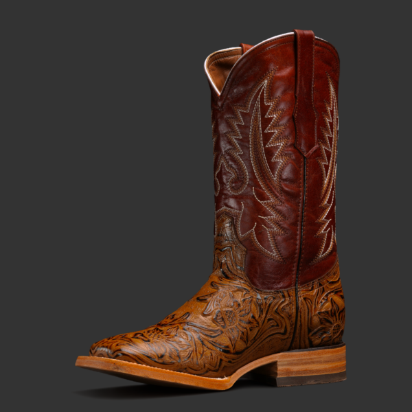 Honey Hand Tooled – Square Toe - Image 2
