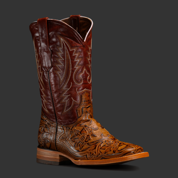 Honey Hand Tooled – Square Toe