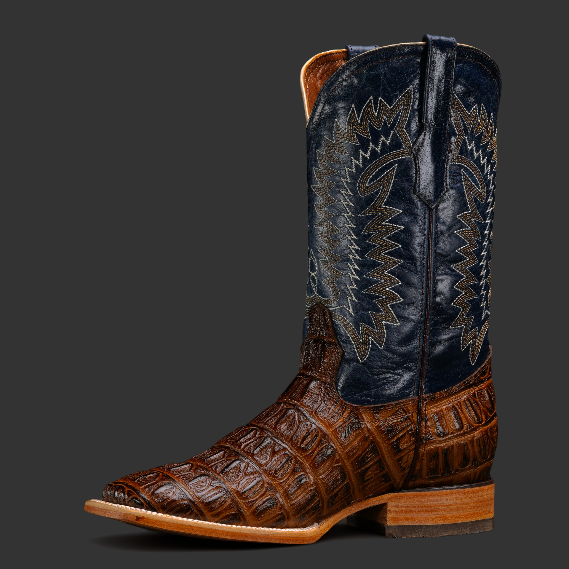 Honey Caiman Horn Back – Square Toe - Image 2