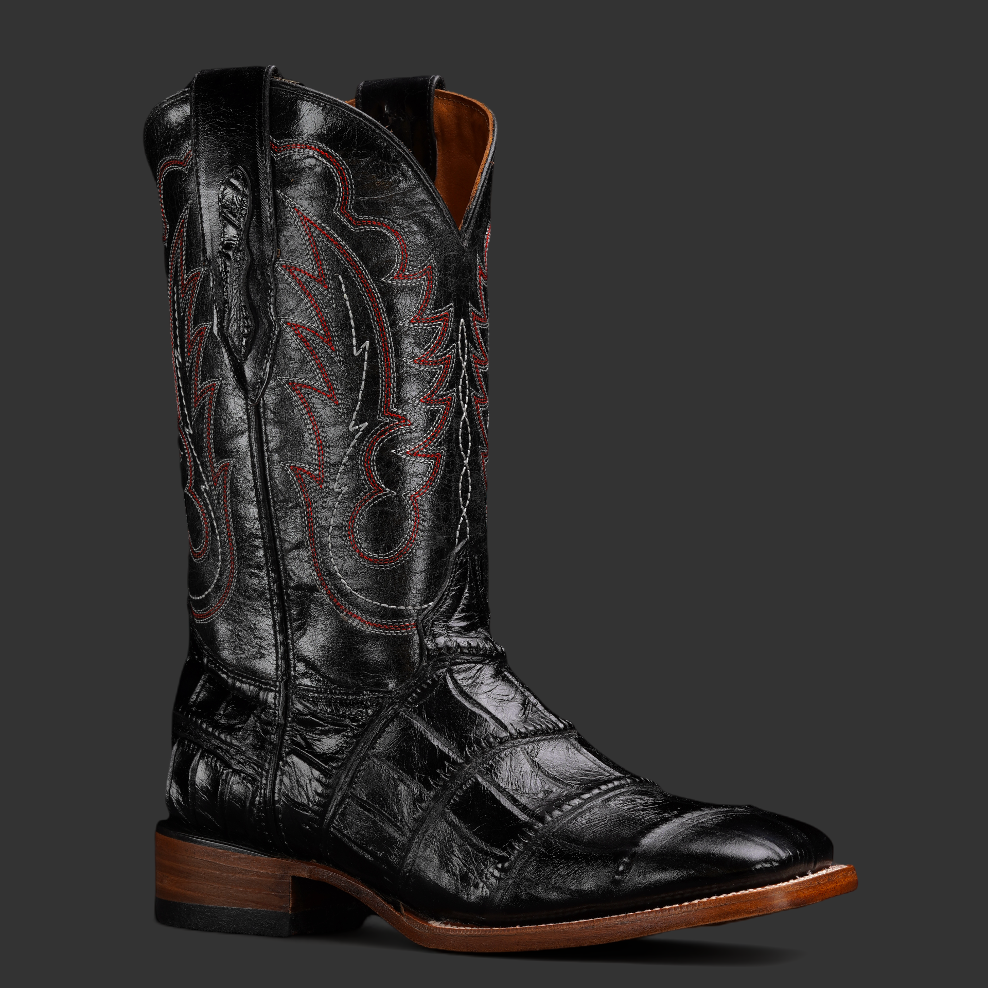 Black Alligator – Square Toe