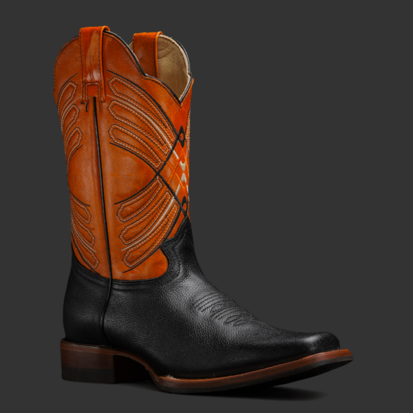 FD Black Bull Hide – Rodeo Toe
