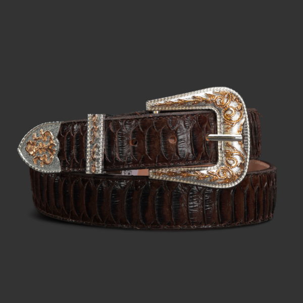 Chocolate Brown Python Belt