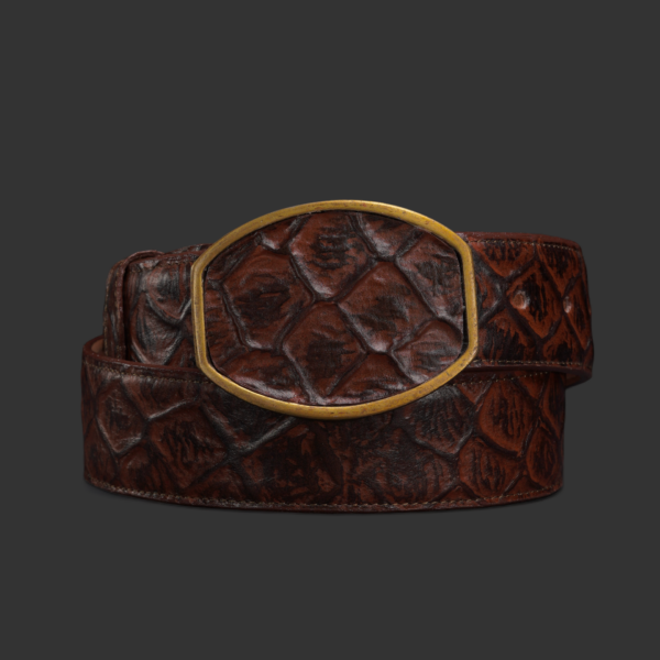 Chocolate Brown Fish Scale Belt