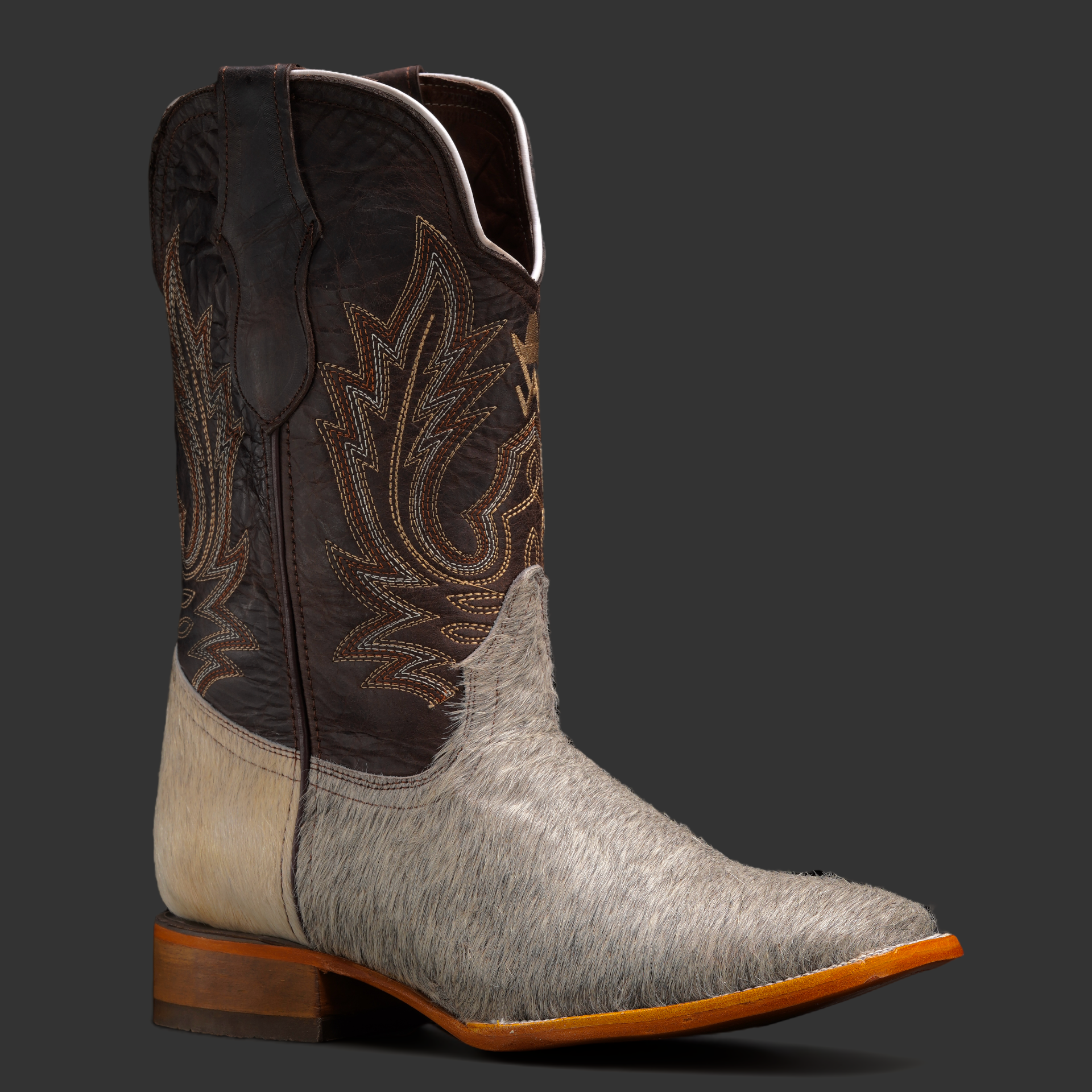 Men’s Handmade Hair On Hide – Square Toe