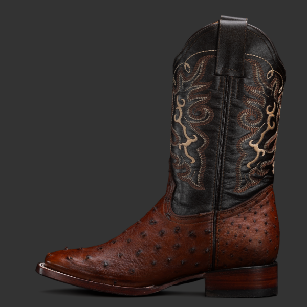 Genuine Brown Full Quill Ostrich – Square Toe - Image 2