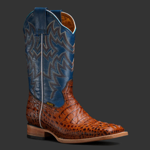 Cognac Caiman Neck – Square Toe