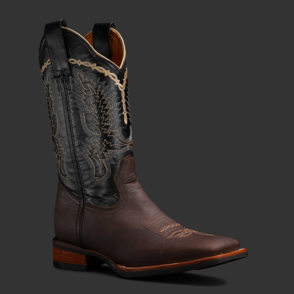 Chocolate Brown Cowhide – Square Toe