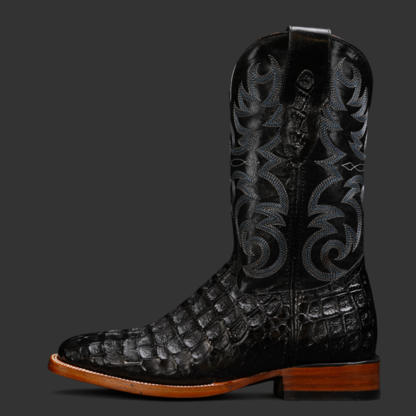 Black Caiman Argentine– Square Toe