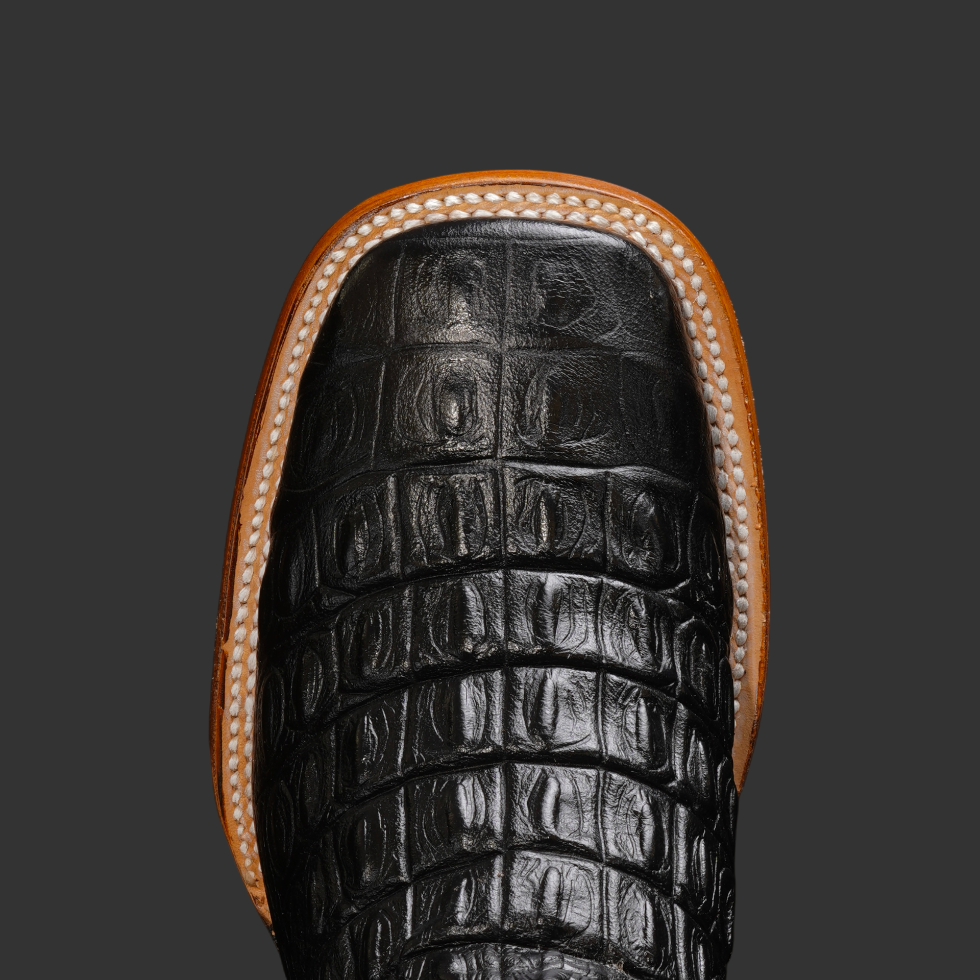 Black Caiman Horn Back– Square Toe - Image 3