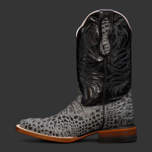 Gray Caiman Neck– Square Toe