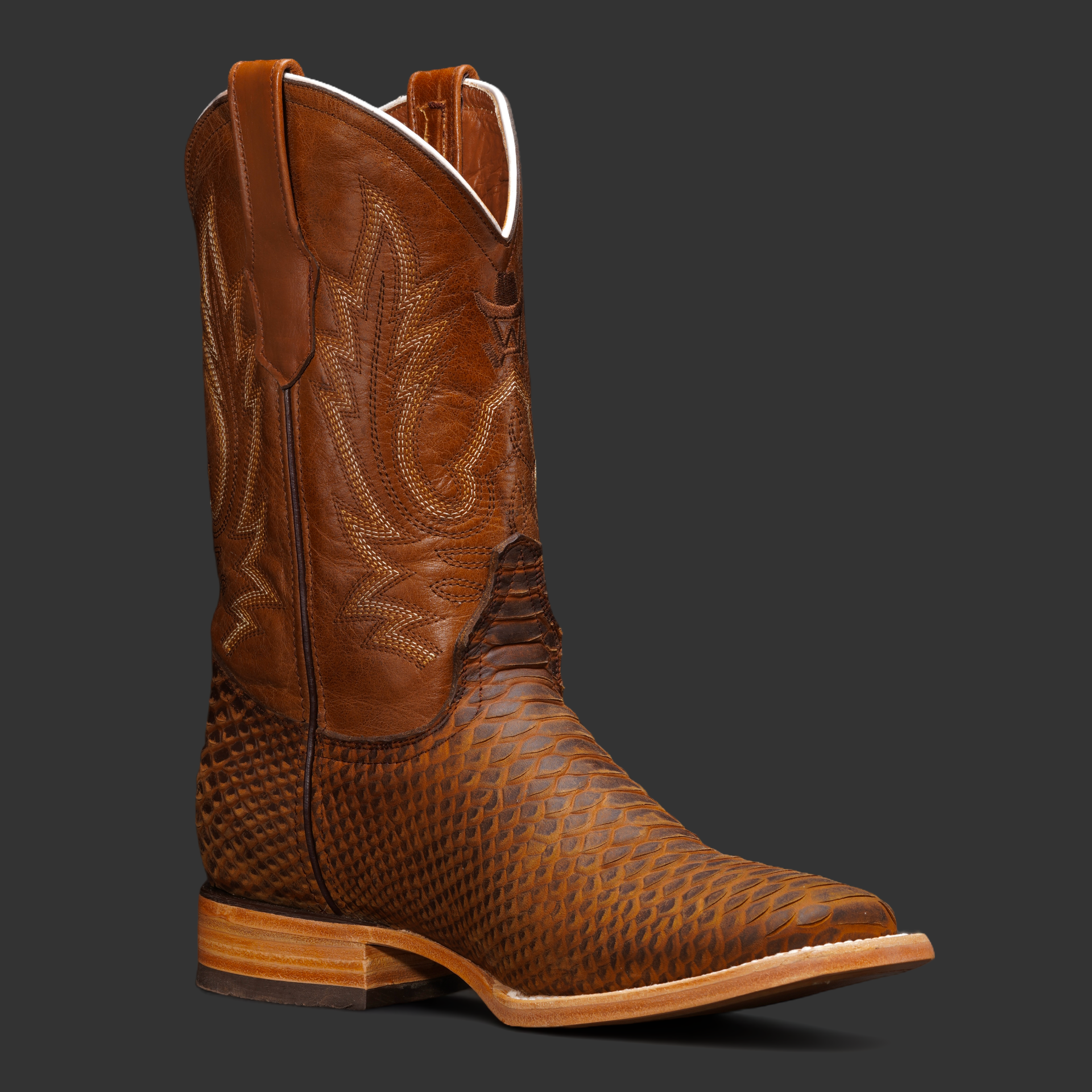 Matte Honey Python – Square Toe - Image 2