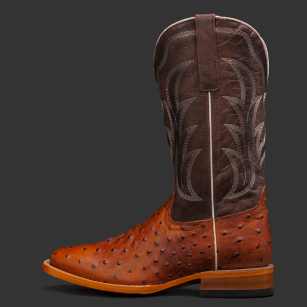 Cognac Ostrich – Square Toe
