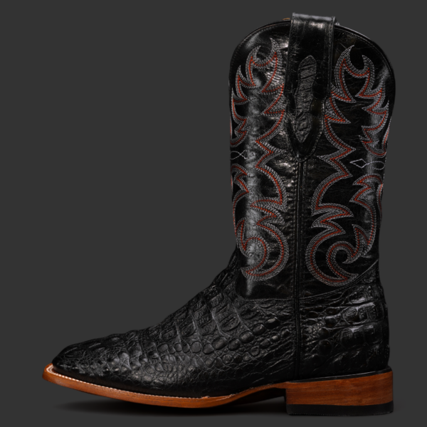 Black Caiman Neck– Square Toe
