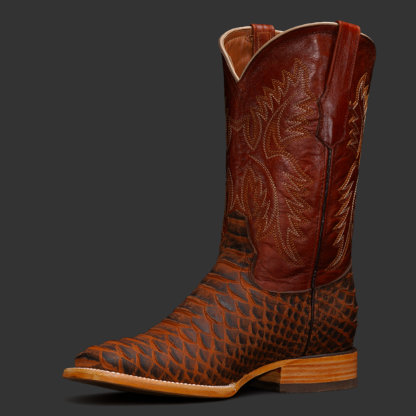 Matte Cognac Python – Square Toe - Image 2