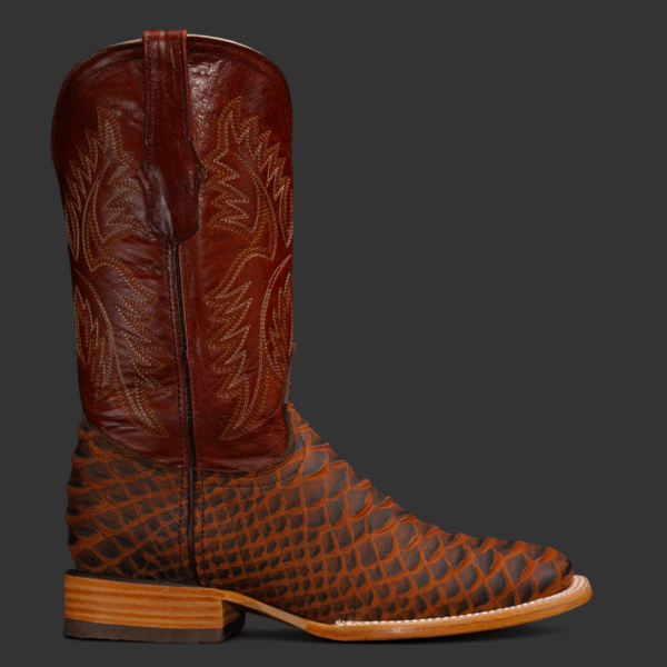 Matte Cognac Python – Square Toe