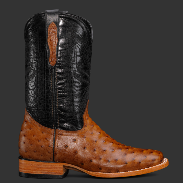 Honey Ostrich – Square Toe