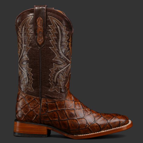 Chocolate Brown Fish Scale – Square Toe