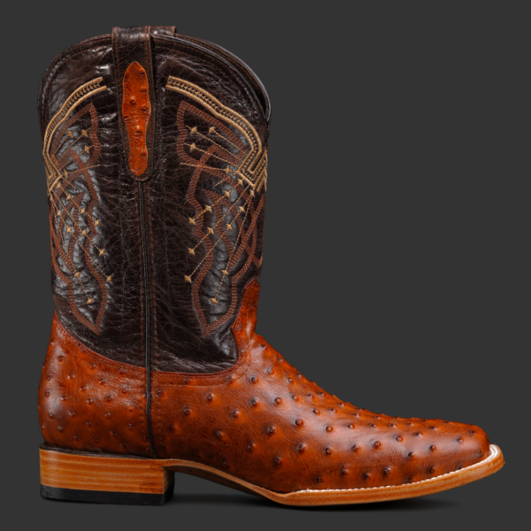 Cognac Ostrich – Square Toe