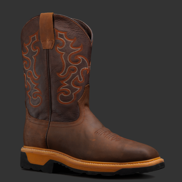 FD Brown Cowhide Steel Toe – Square Toe