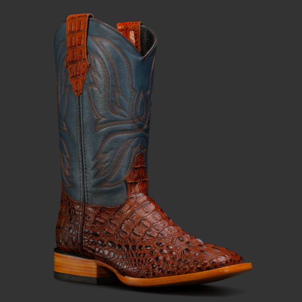Cognac Caiman Neck – Square Toe