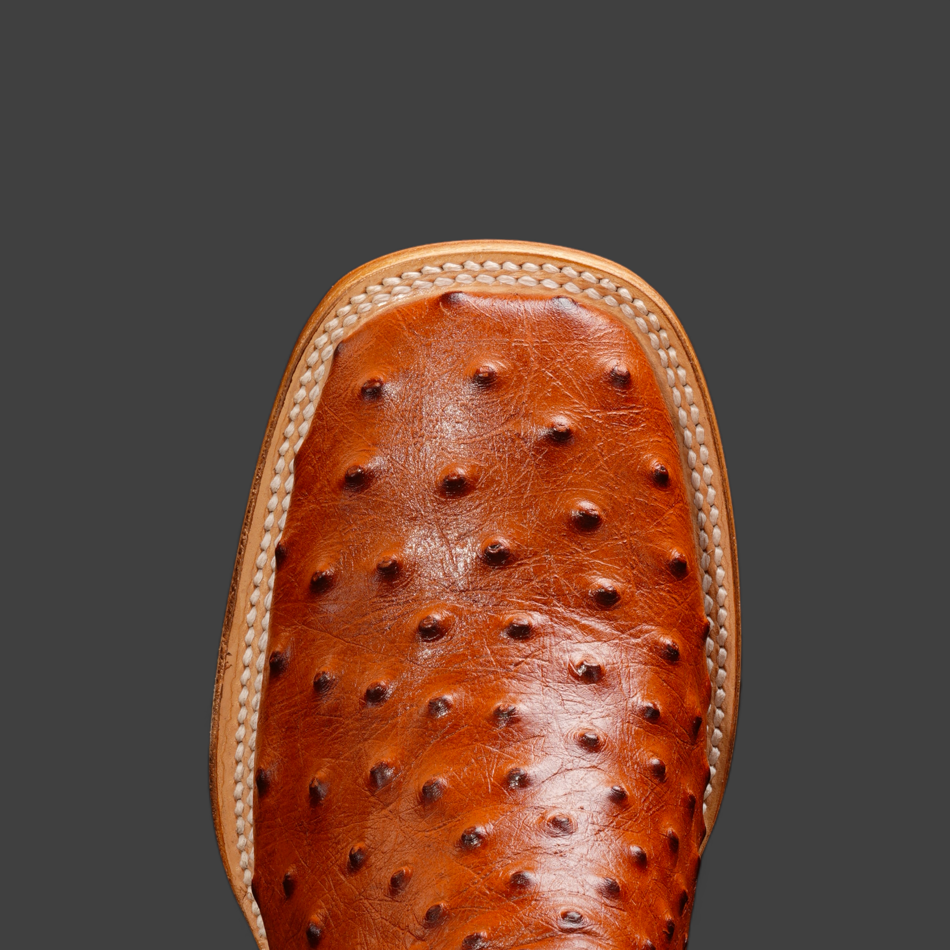 Cognac Ostrich – Square Toe - Image 3