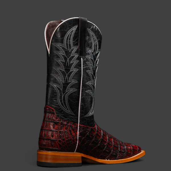 Cherry Caiman Horn Back– Square Toe - Image 2