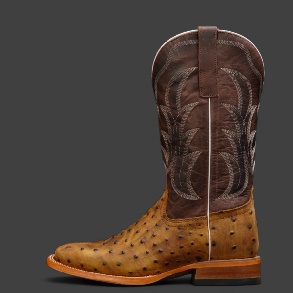 Matte Honey Ostrich – Square Toe