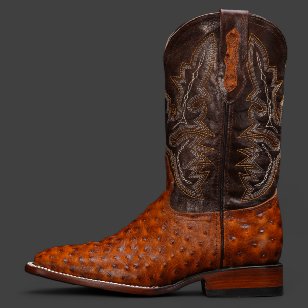 Cognac Ostrich – Square Toe
