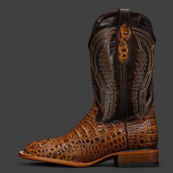 Honey Caiman Neck- Square Toe