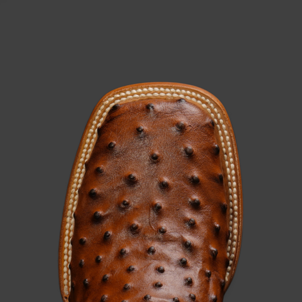 Cognac Ostrich - Square Toe - Image 2