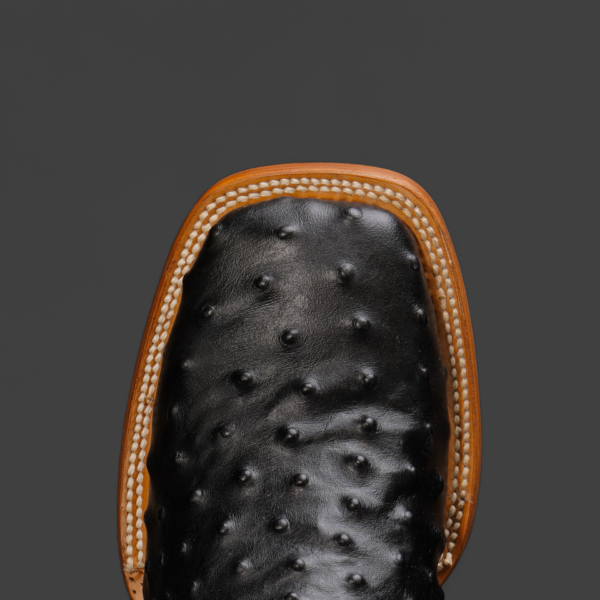 Black Ostrich – Square Toe - Image 2