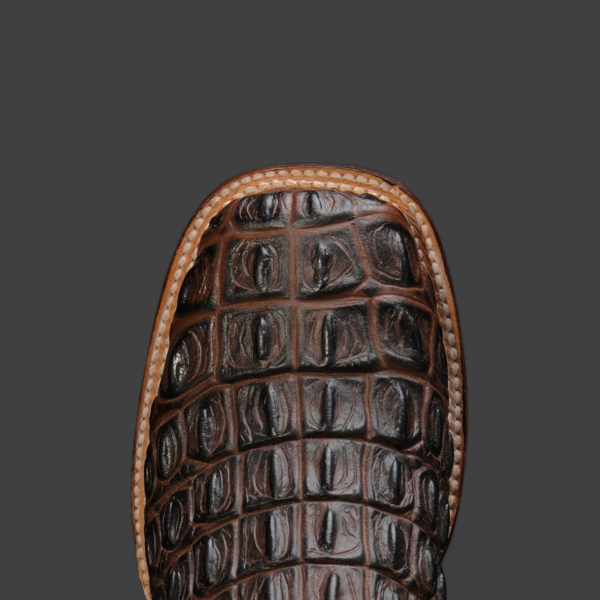 Brown Caiman Horn Back- Square Toe - Image 2