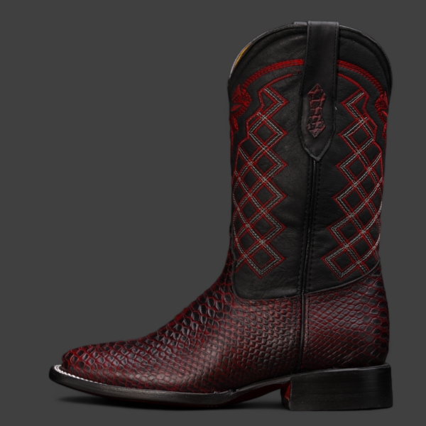 Black Cherry Python – Square Toe