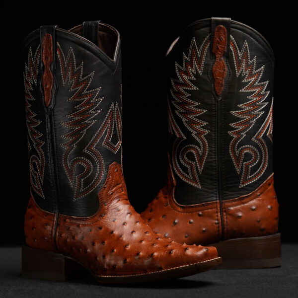 Cognac Ostrich - Rodeo Toe