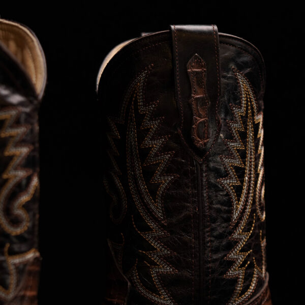 Brown Caiman Horn Back- Square Toe - Image 3