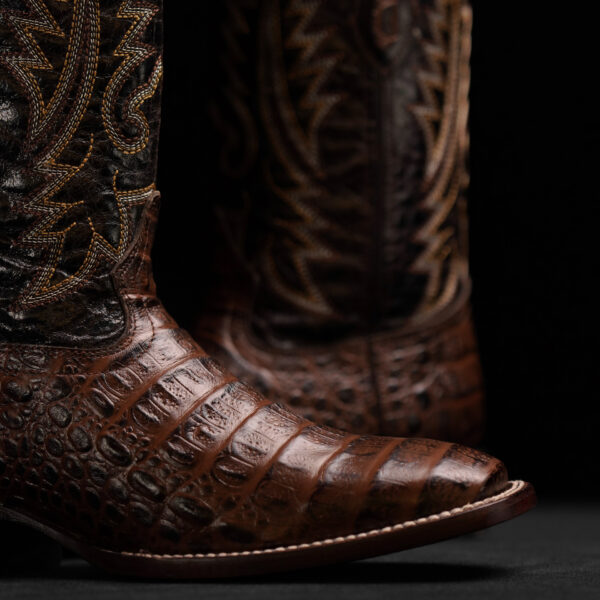 Brown Caiman Horn Back- Square Toe - Image 4