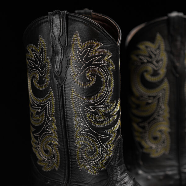 Black Ostrich - Rodeo Toe - Image 4