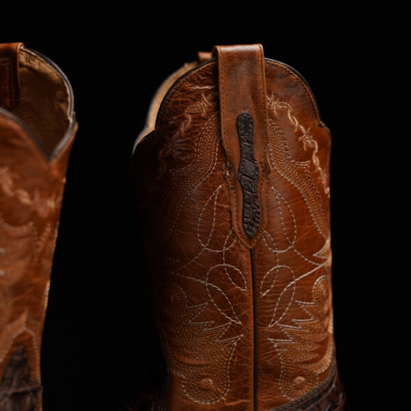 Brown Caiman Horn Back– Square Toe - Image 4