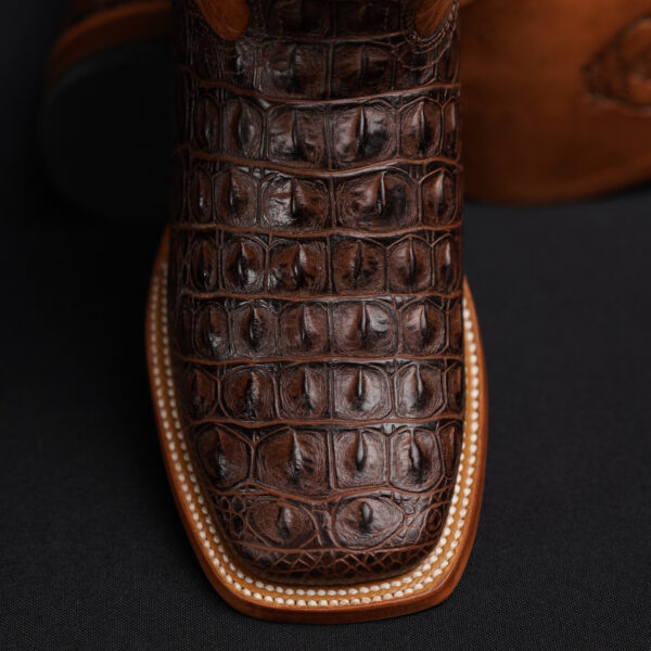 Brown Caiman Horn Back– Square Toe - Image 2
