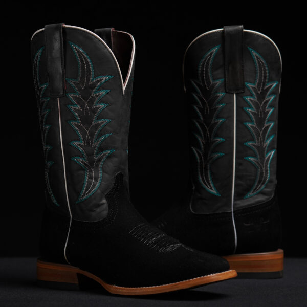 Black Roughout – Square Toe