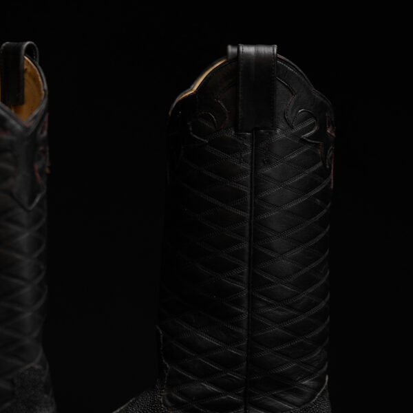 Genuine Black Stingray - Square Toe (Made In USA) - Image 3