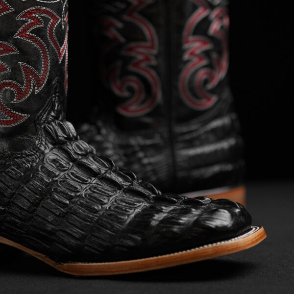 Black Caiman Tail- Square Toe - Image 4