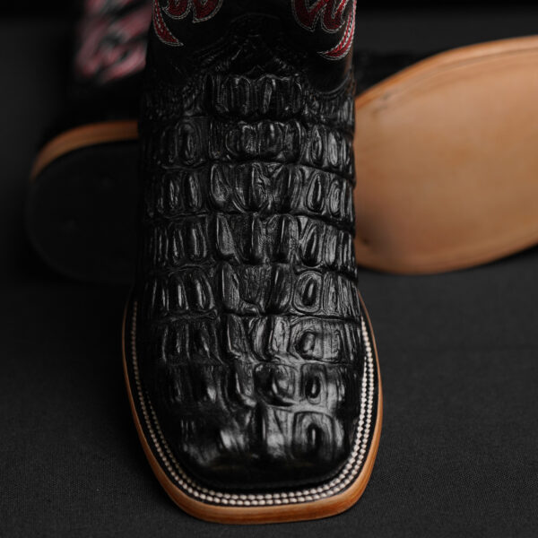 Black Caiman Tail- Square Toe - Image 2